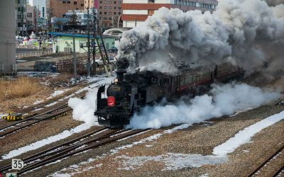 Metropolis (Tokyo). Cranes, trains and no automobiles await visitors in Hokkaido.