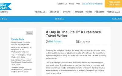Great Escape Publishing. A day in the life of a freelance travel writer.