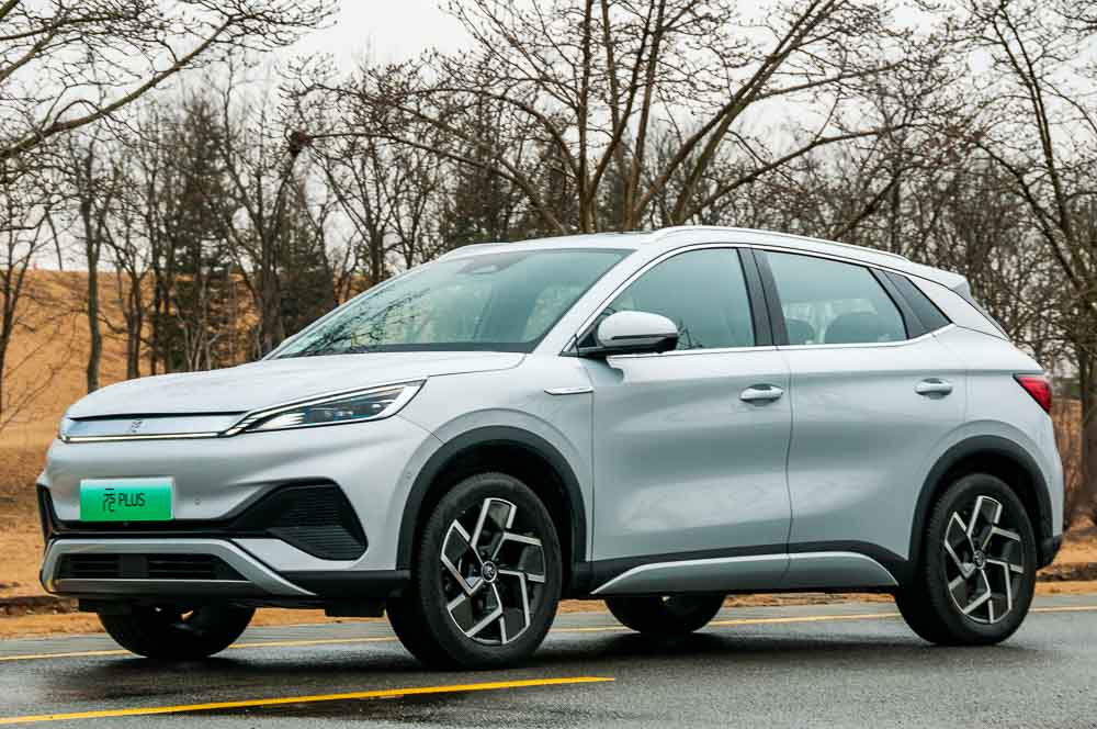 BYD Yuan Plus (Atto 3) an electric SUV photographed in Shanghai, China.