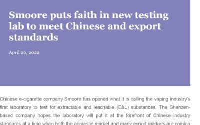 ECigIntelligence. Smoore puts faith in new testing lab to meet Chinese and export standards.